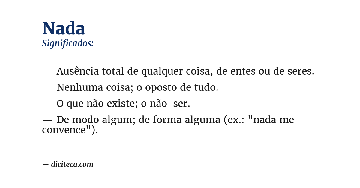 Significado de nada