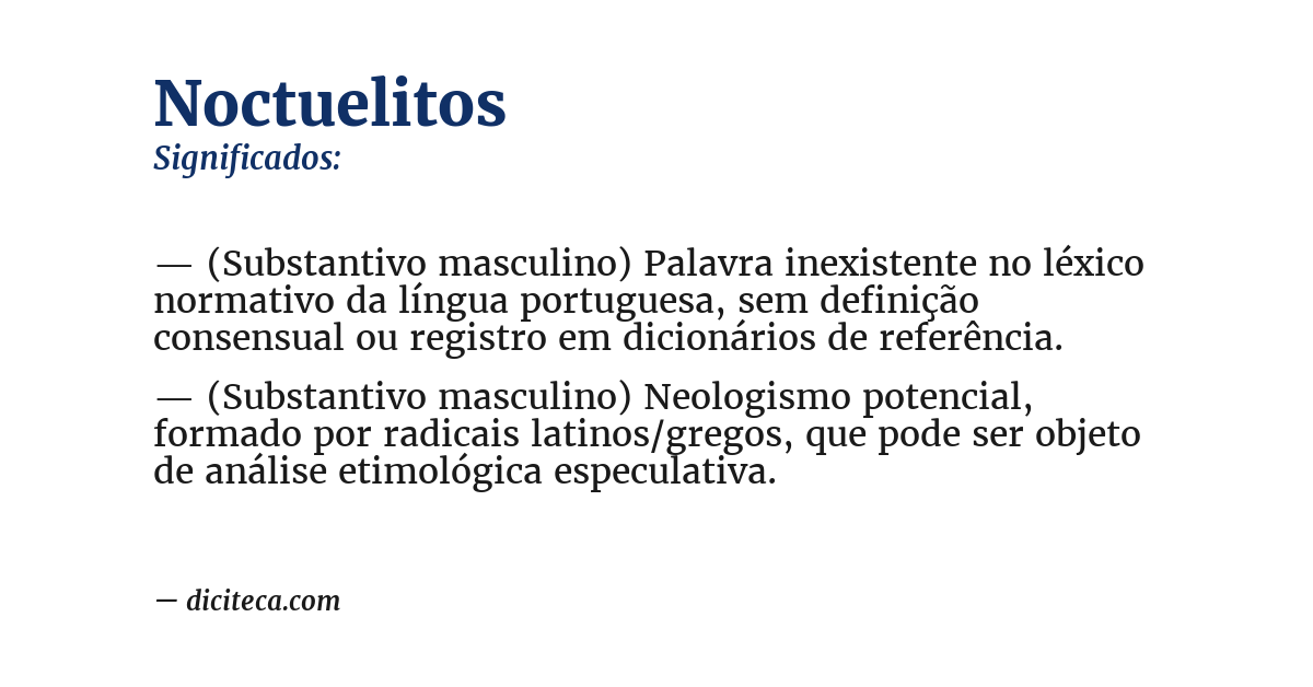Significado de noctuelitos