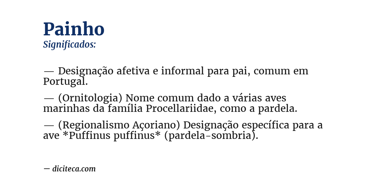 Significado de painho
