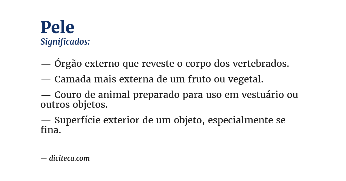 Significado de pele