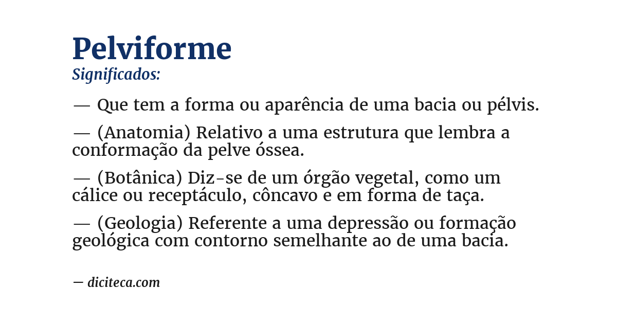 Significado de pelviforme