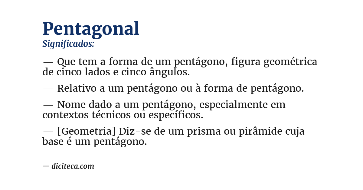 Significado de pentagonal