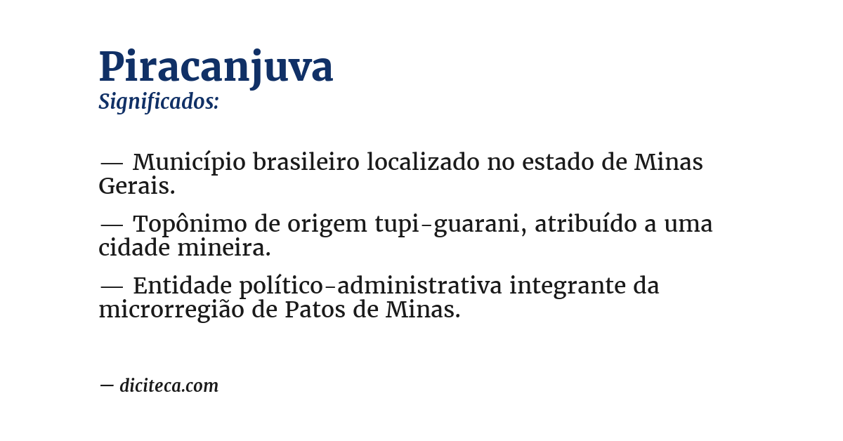 Significado de piracanjuva