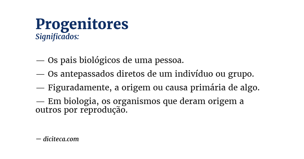 Significado de progenitores