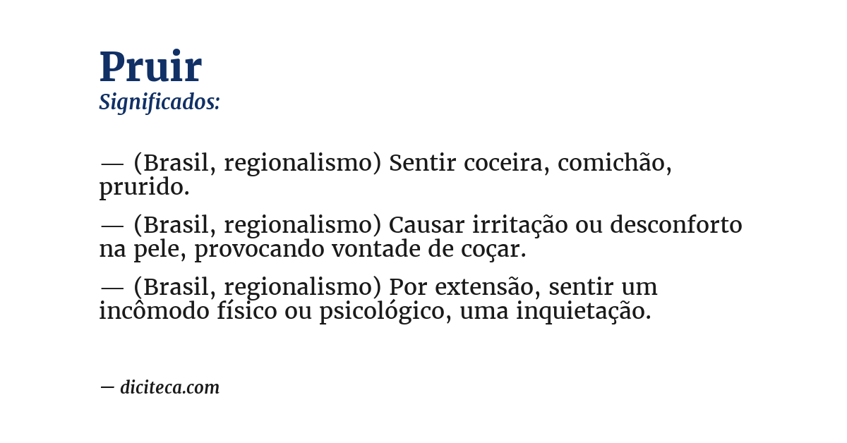 Significado de pruir