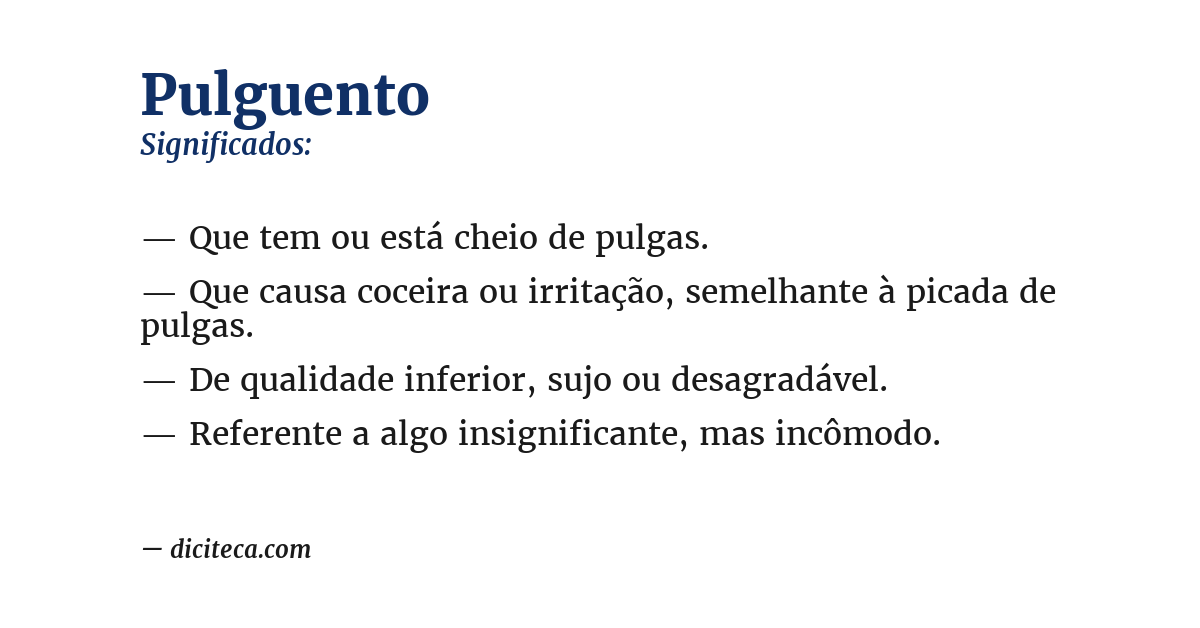 Significado de pulguento