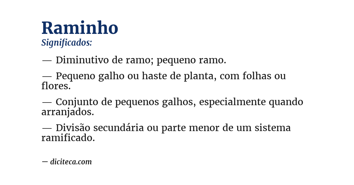 Significado de raminho