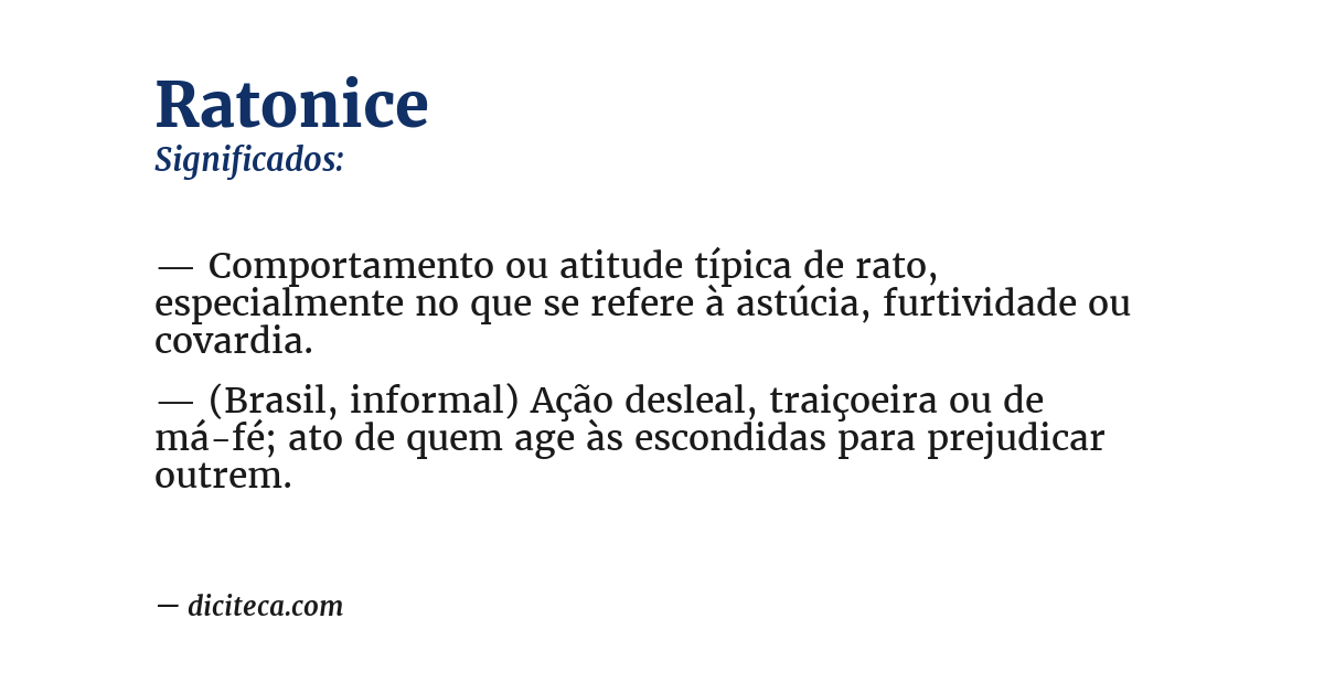 Significado de ratonice