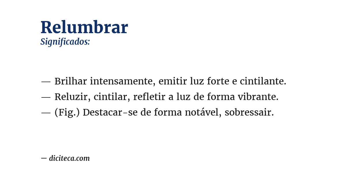 Significado de relumbrar