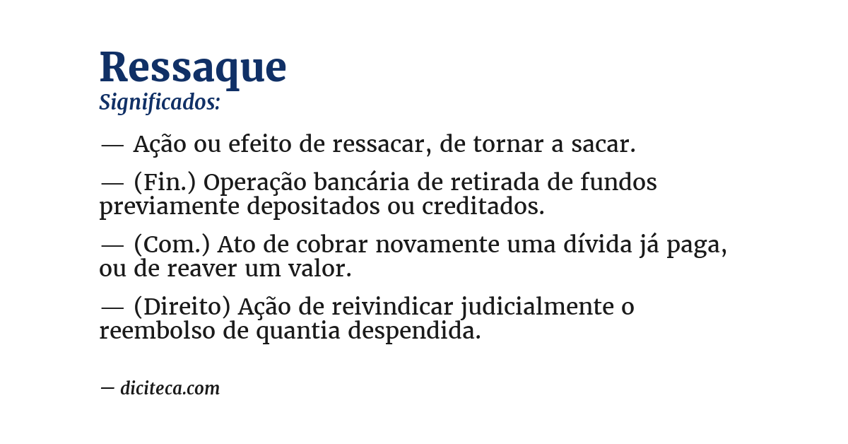 Significado de ressaque