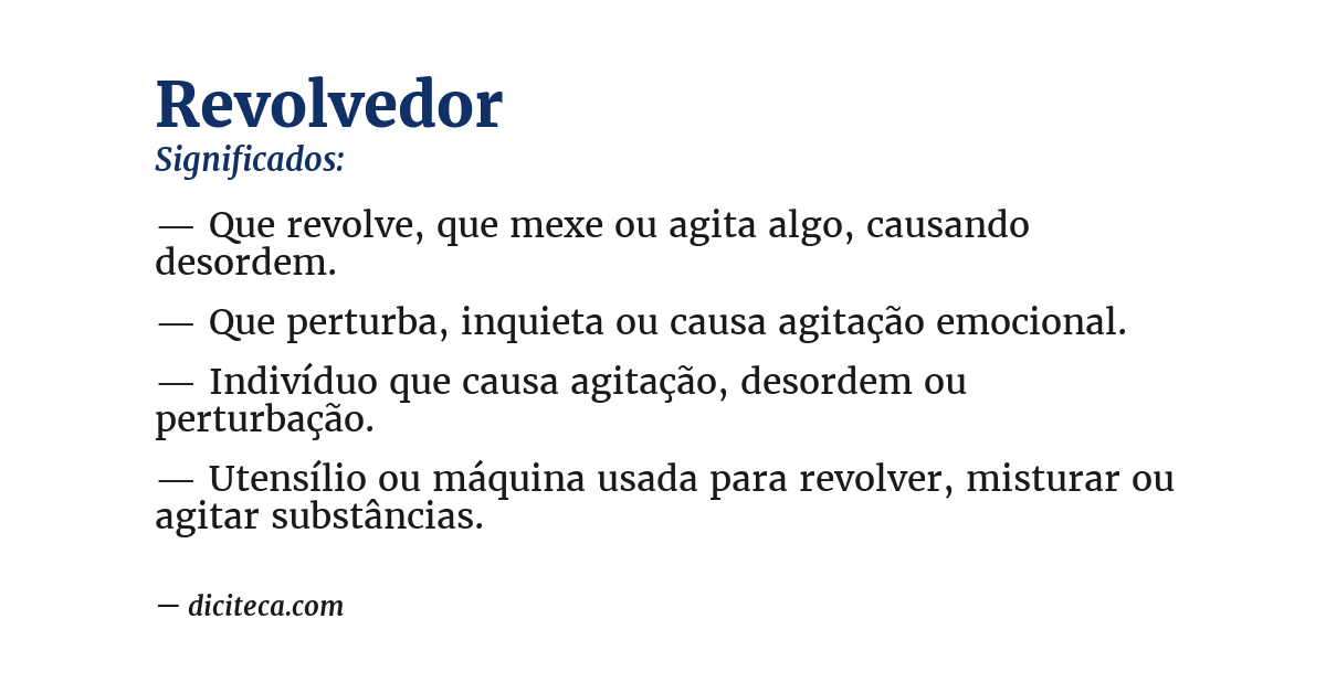 Significado de revolvedor