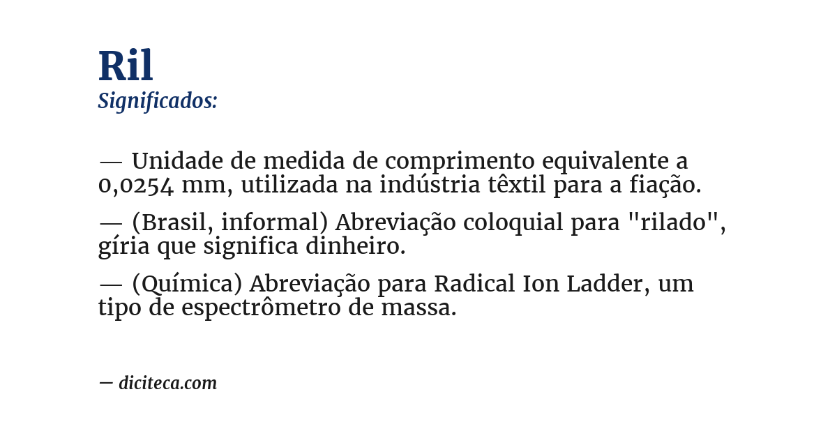 Significado de ril