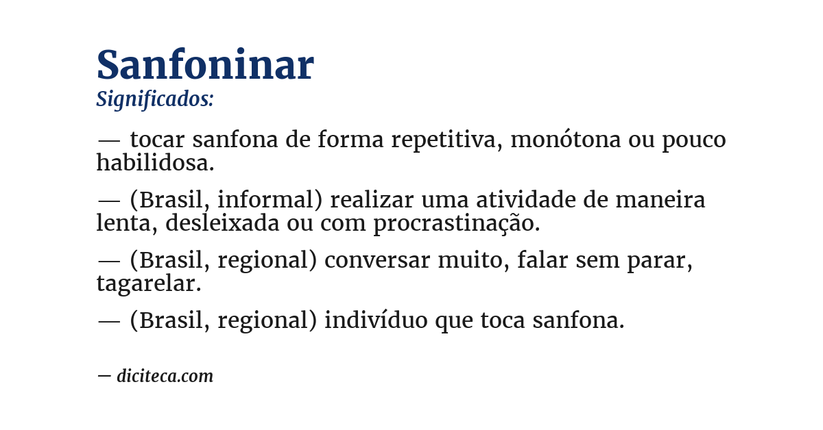 Significado de sanfoninar