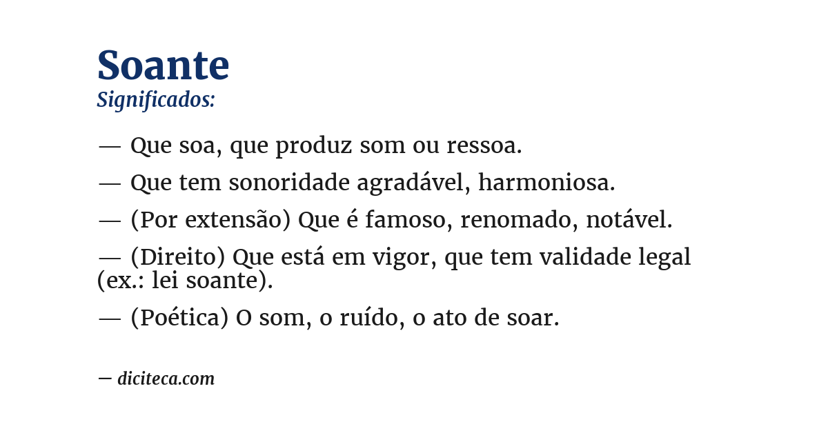 Significado de soante