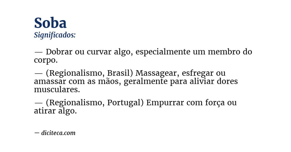 Significado de soba