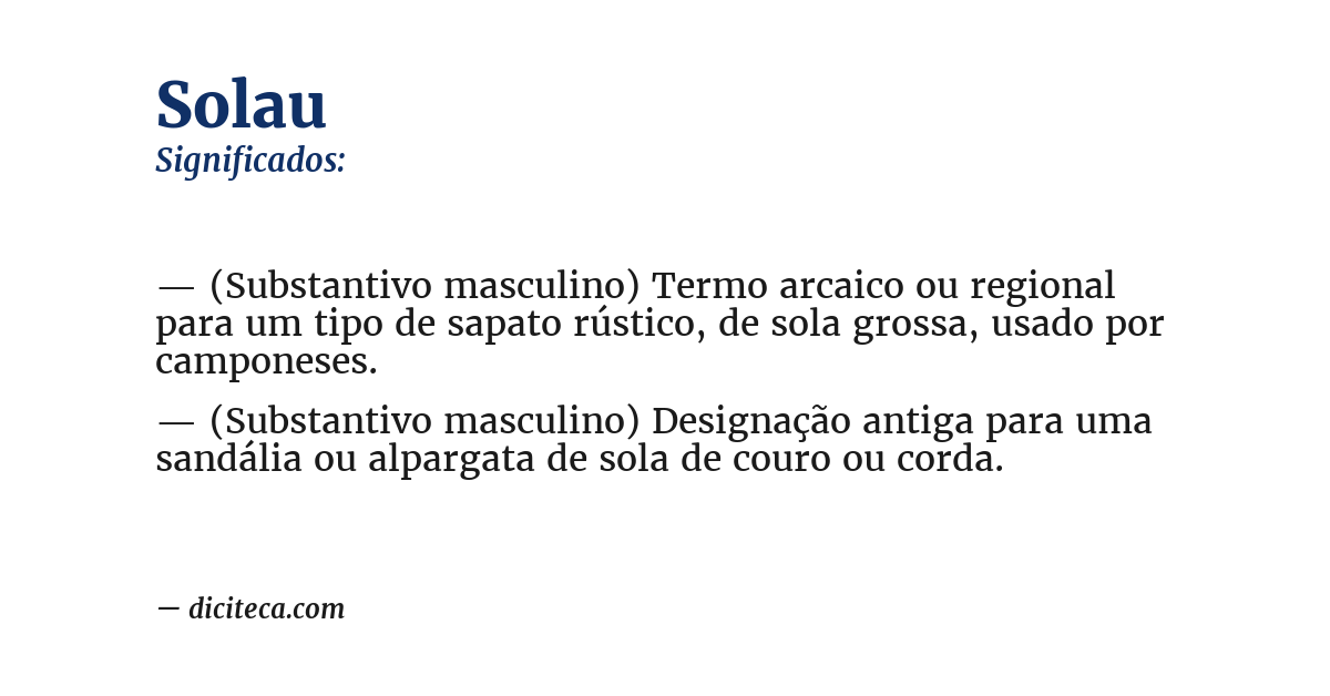 Significado de solau