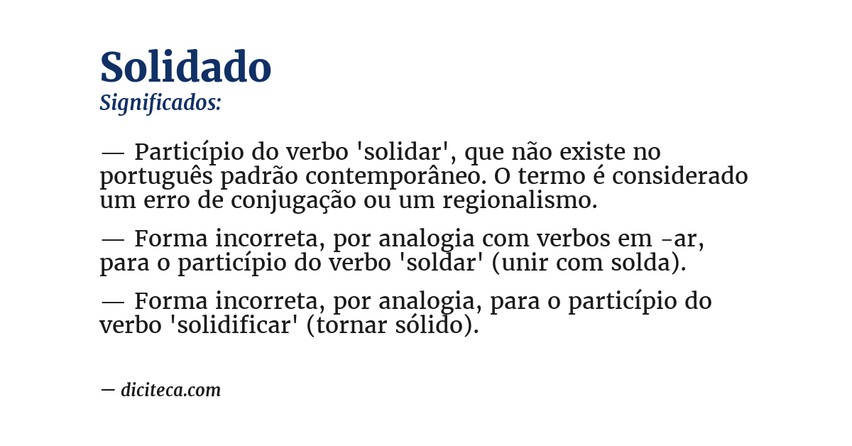 Significado de solidado