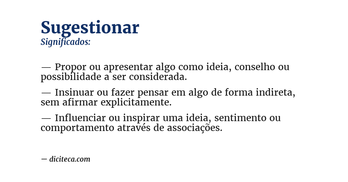 Significado de sugestionar