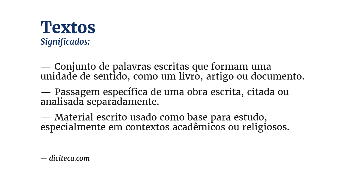 Significado de textos