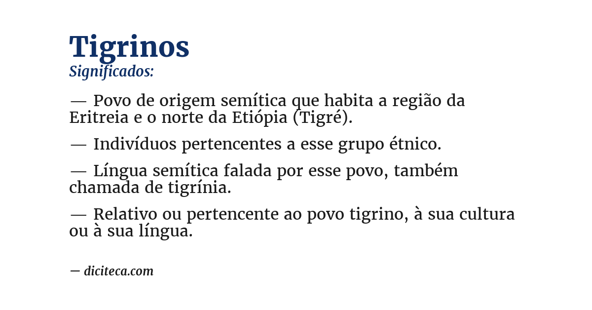 Significado de tigrinos
