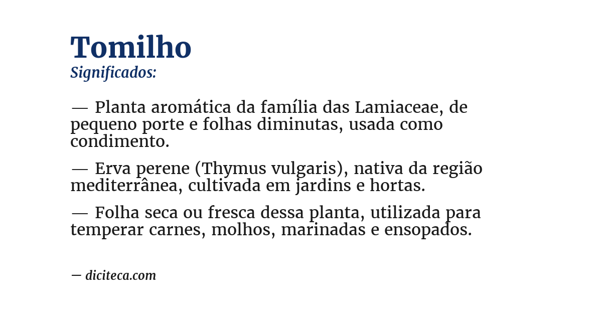 Significado de tomilho