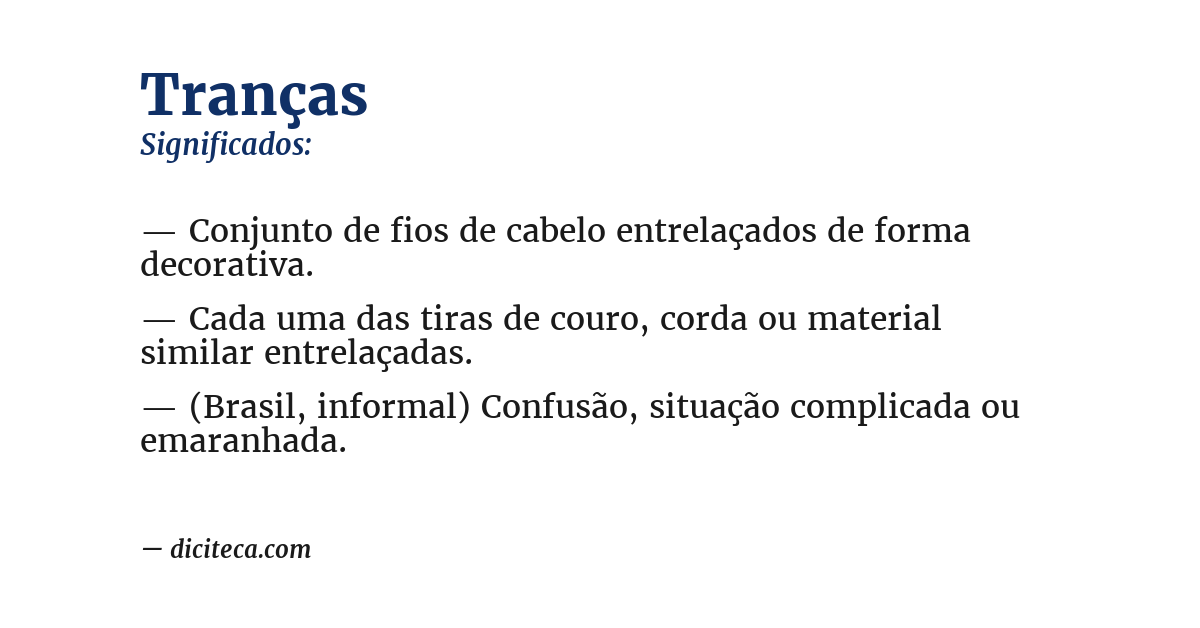 Significado de tranças