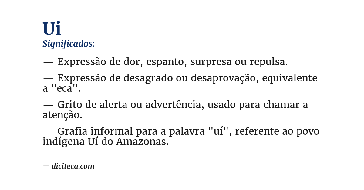 Significado de ui