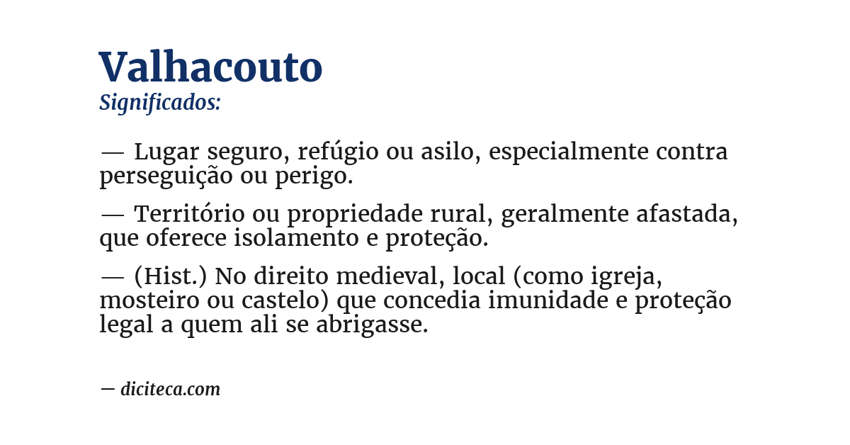Significado de valhacouto