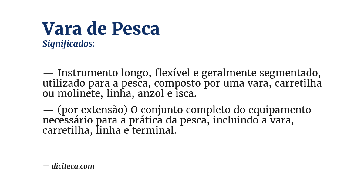 Significado de vara de pesca