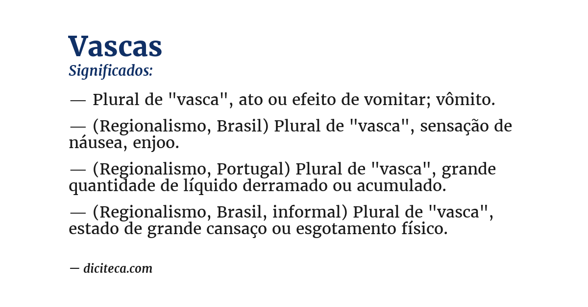 Significado de vascas