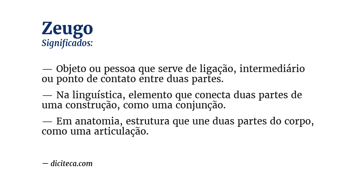 Significado de zeugo