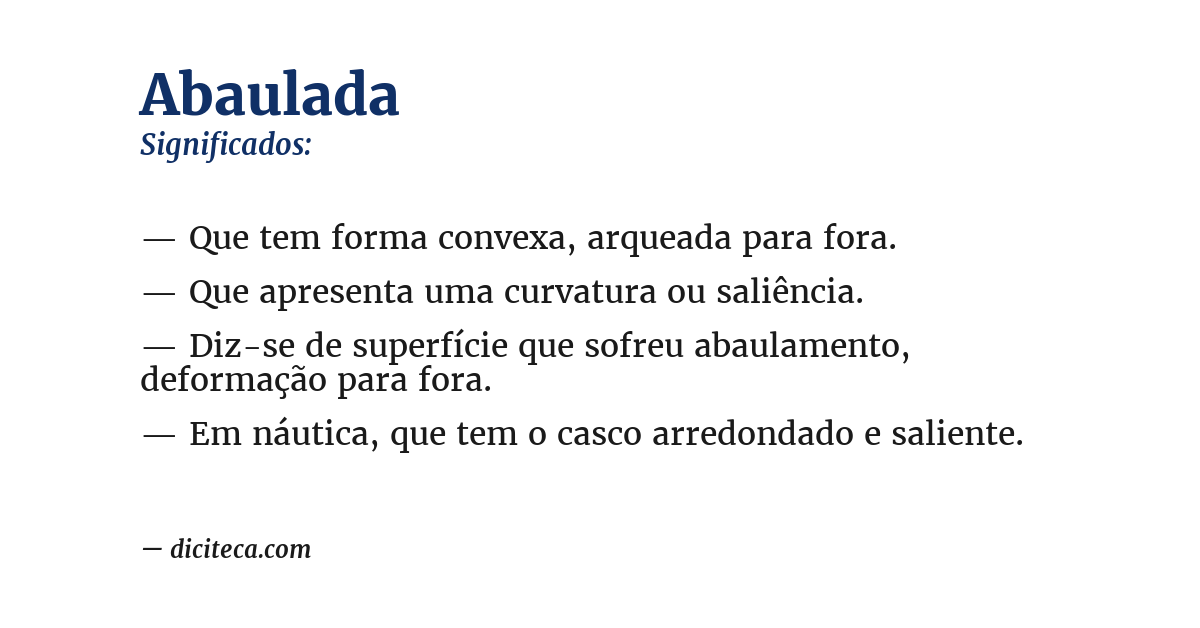 Significado de abaulada