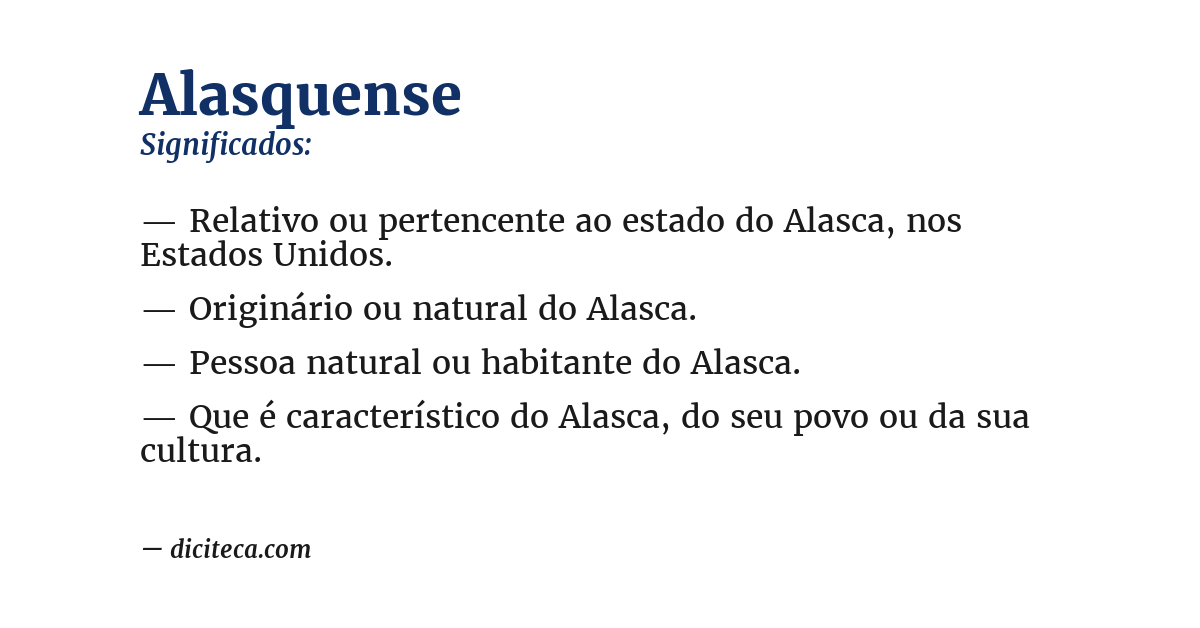 Significado de alasquense