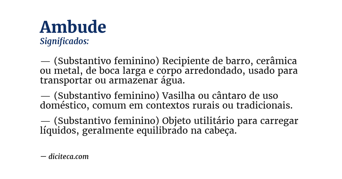 Significado de ambude