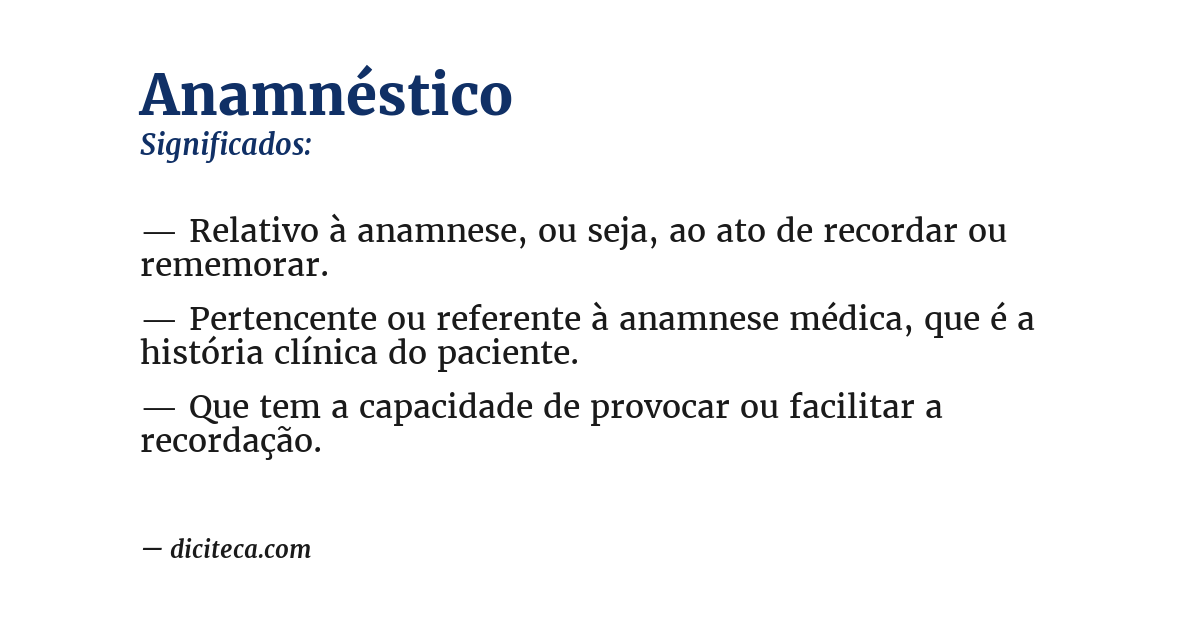 Significado de anamnéstico