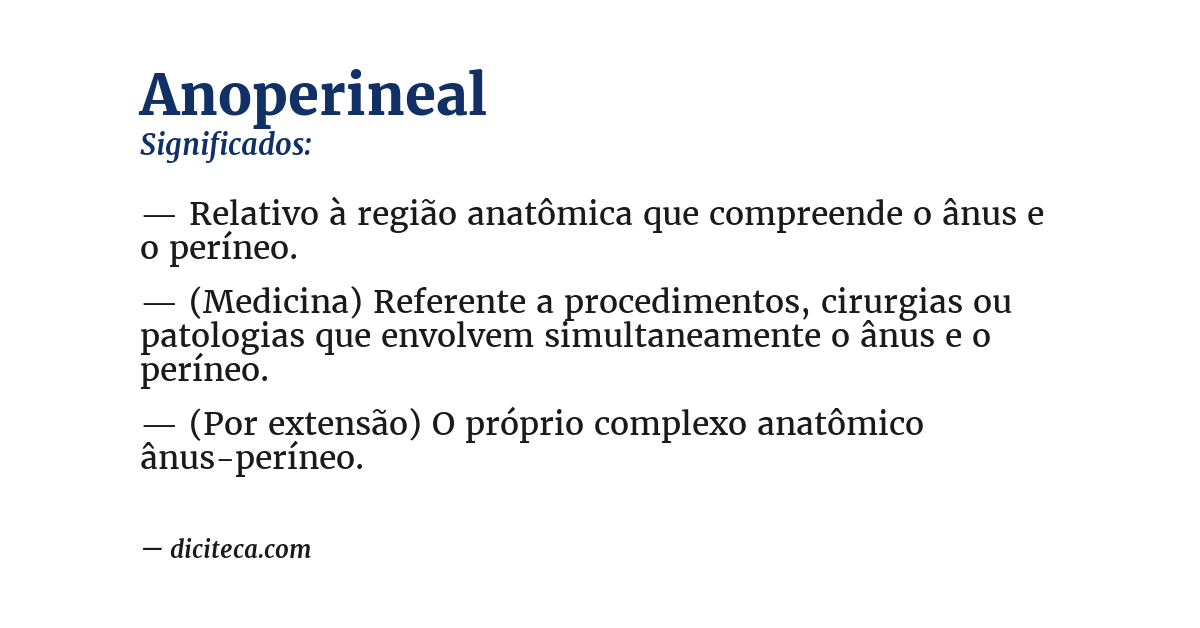Significado de anoperineal