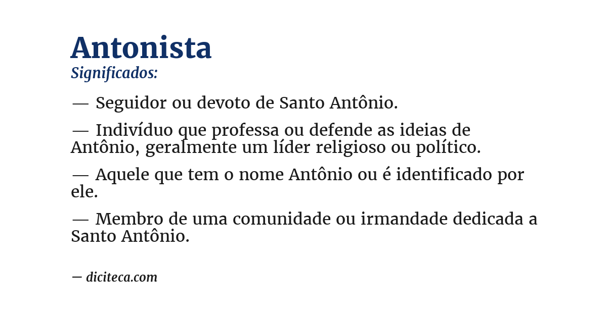 Significado de antonista