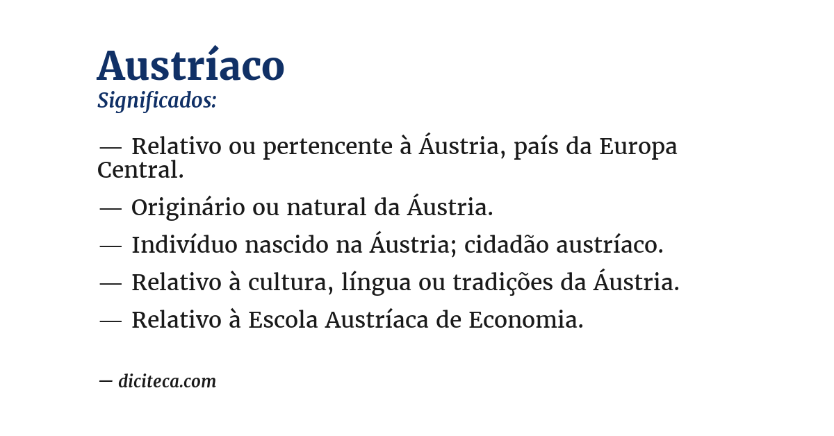 Significado de austríaco