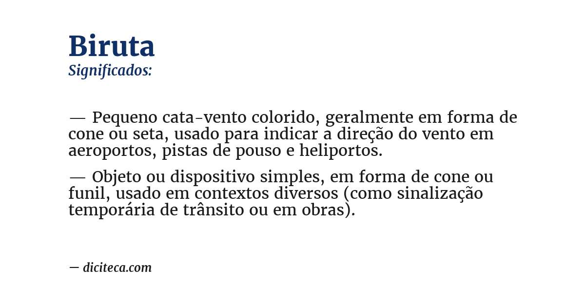 Significado de biruta