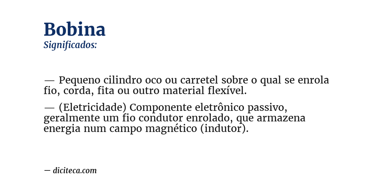 Significado de bobina