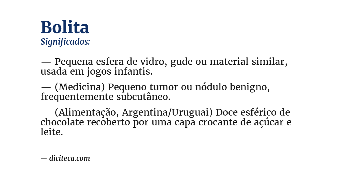 Significado de bolita