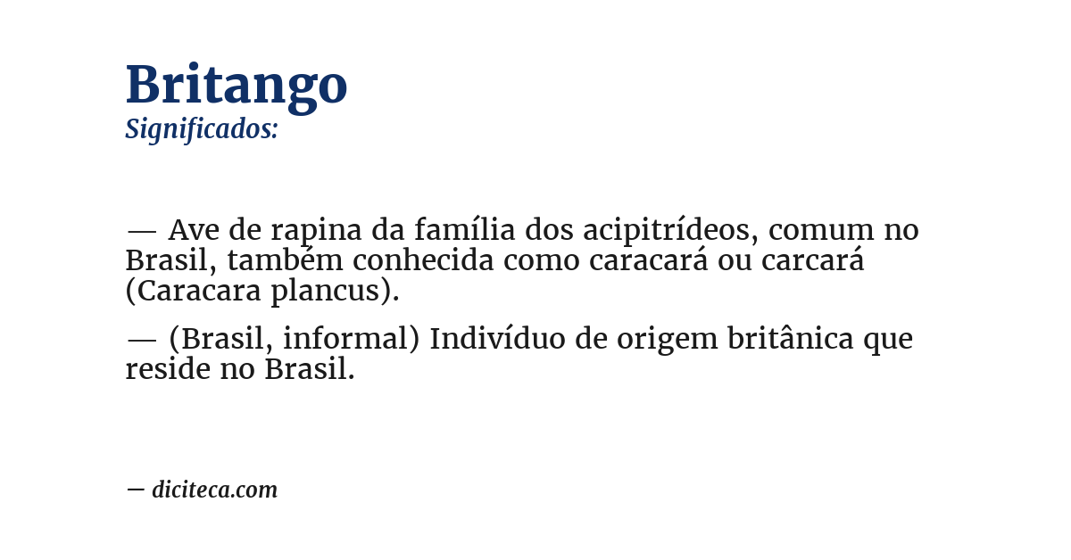 Significado de britango