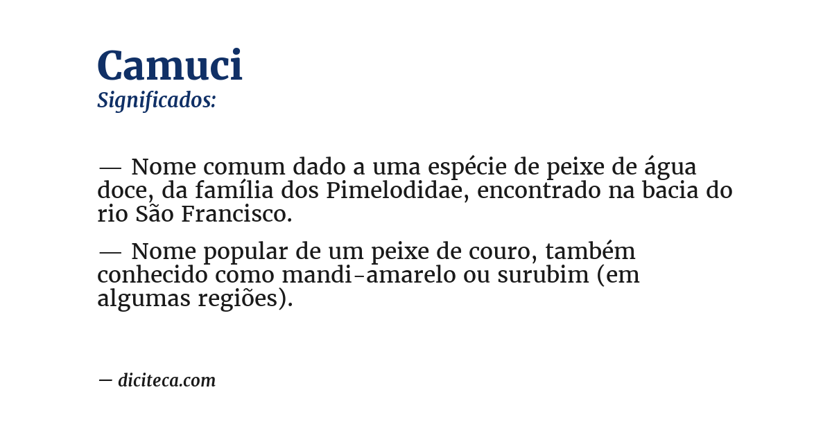 Significado de camuci