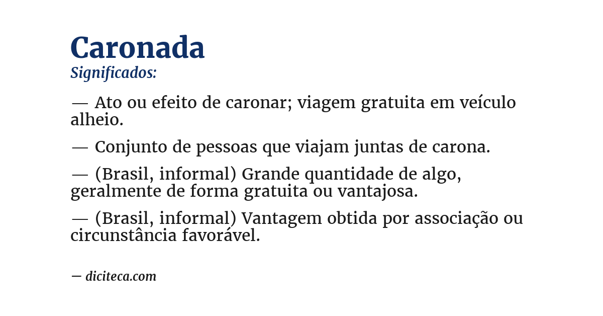 Significado de caronada