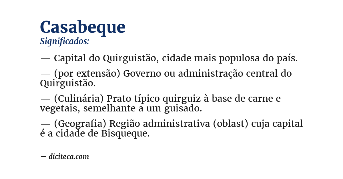 Significado de casabeque