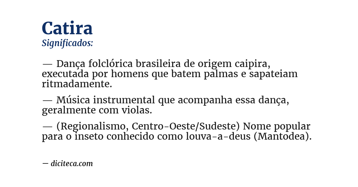 Significado de catira