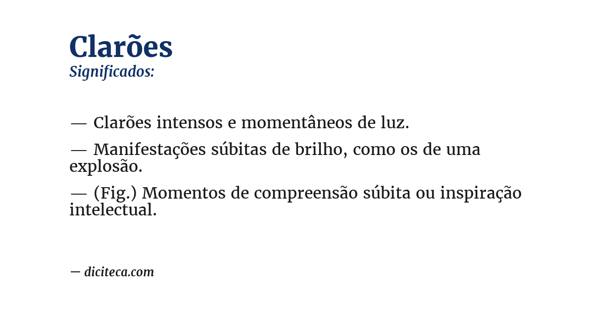 Significado de clarões
