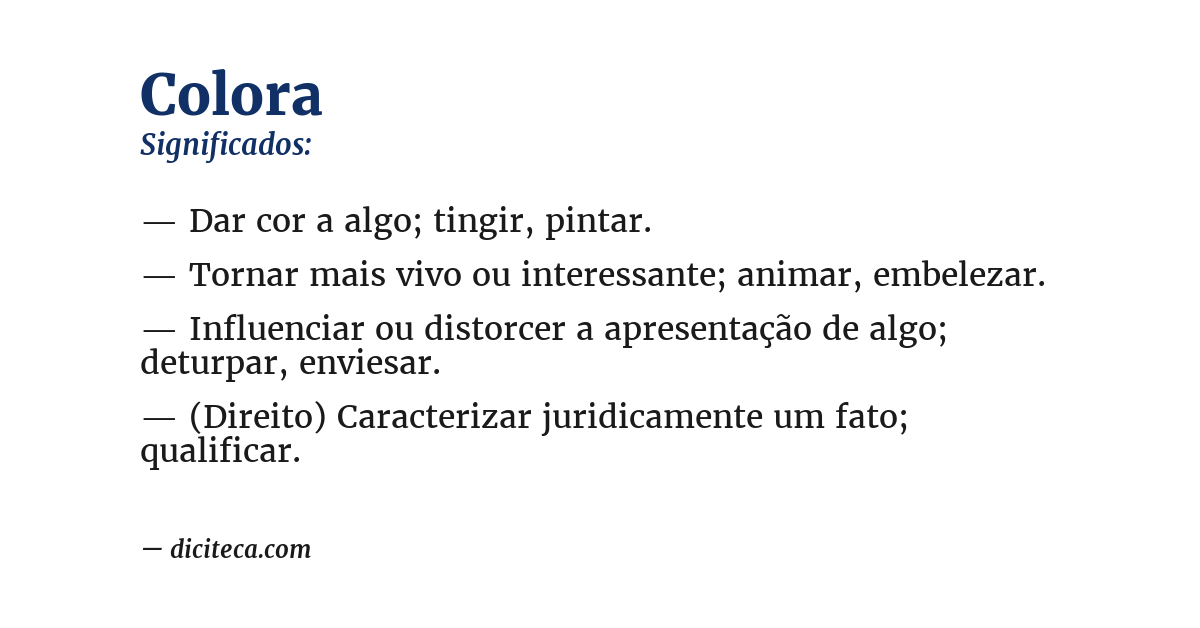 Significado de colora