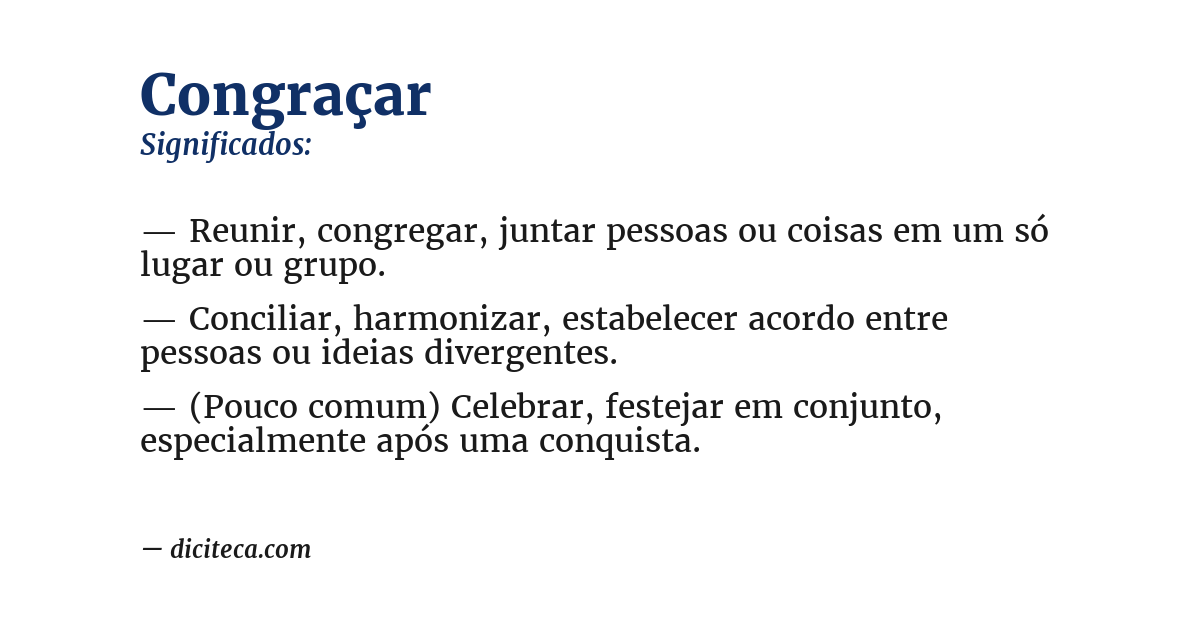 Significado de congraçar