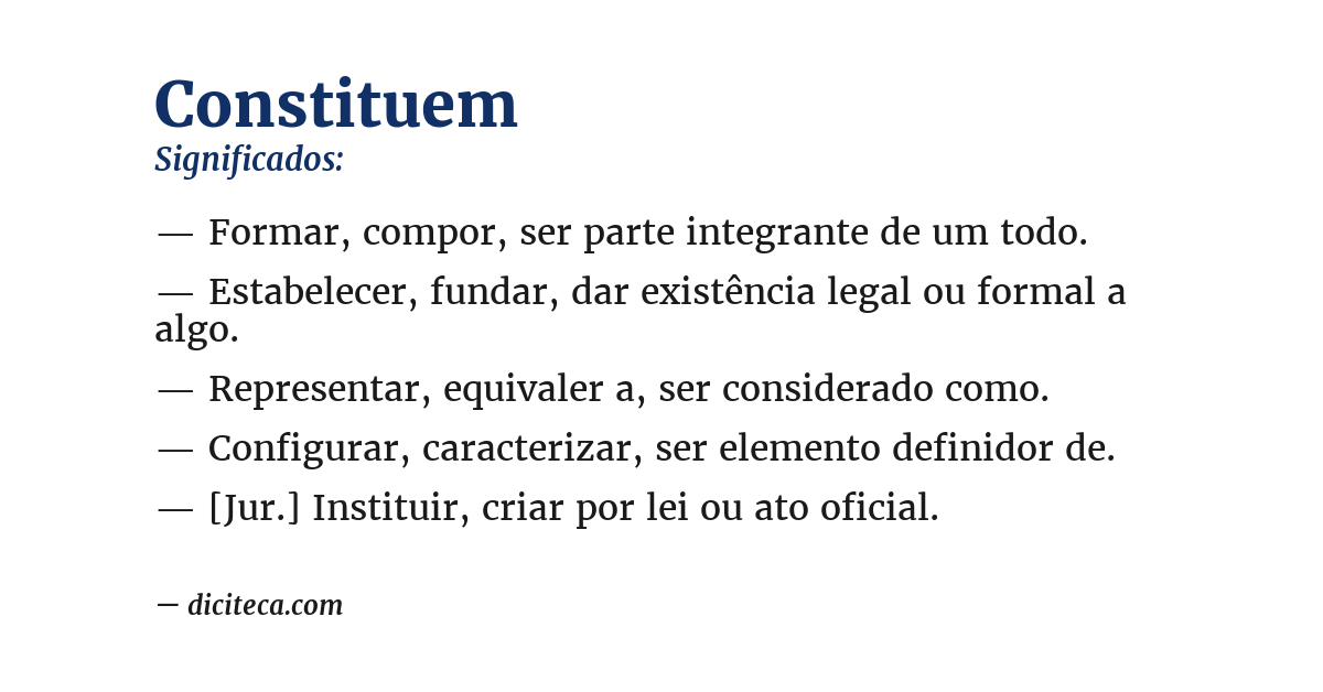 Significado de constituem